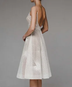 Stylish V-neck Strap A-line Dress