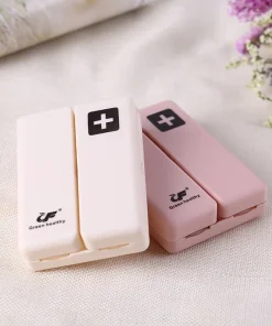 Daily Pill Organizer, 7 Compartments Portable Pill Case Travel Pill Organizer