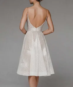 Stylish V-neck Strap A-line Dress