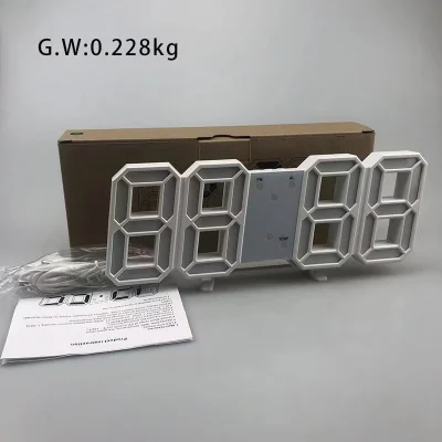 3D Modern Digital Led Wall Clock