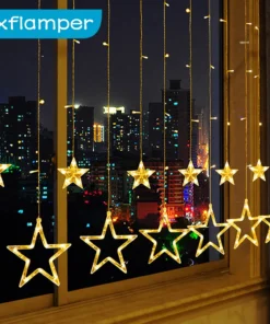 LED Star Curtain String Lights