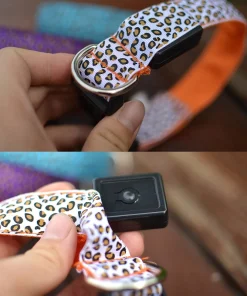 Adjustable LED Safety Nylon Leopard Dog Collar