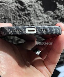 Carbon Fiber Texture Magnetic Wireless Charging iPhone Case