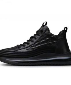 Mens Leather Casual Sneakers Shoes