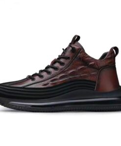 Mens Leather Casual Sneakers Shoes