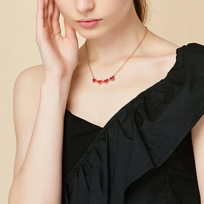 I Love You Roses Bloom Necklace in 100 Languages Gift Set