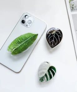 Cute Green Leaves Smartphone Holder