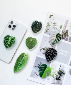 Cute Green Leaves Smartphone Holder