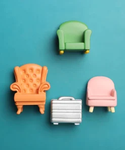 Simulation Sofa Resin Refrigerator Sticker