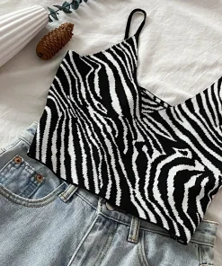 Leopard Crop Top For Womens