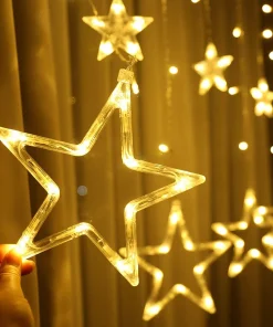 LED Star Curtain String Lights
