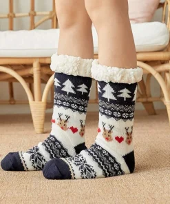 Anti-Slip Cozy Cabin Socks