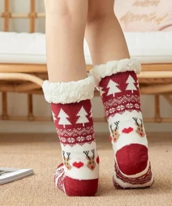 Anti-Slip Cozy Cabin Socks
