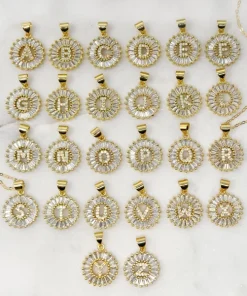 Initial Charm Crystal Necklace