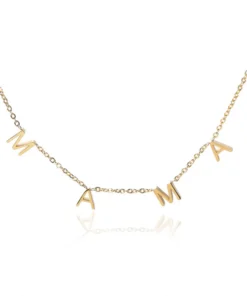 MAMA Pave Letter Necklace