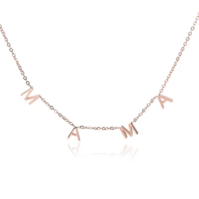 MAMA Pave Letter Necklace