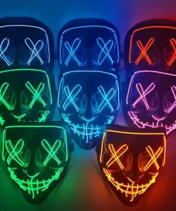 Glowing LED Poppy Masks