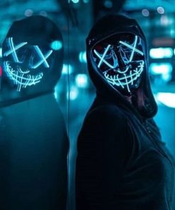 Glowing LED Poppy Masks