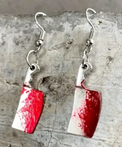 Bloodstained Horror Halloween Earrings