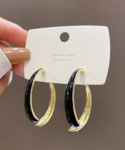 Cross Curved Earrings