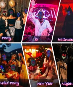 Halloween Gesture Control LED Purge Mask with 50 Patterns