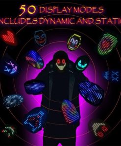 Halloween Gesture Control LED Purge Mask with 50 Patterns