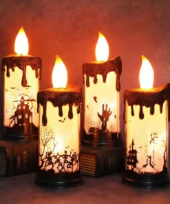 Halloween Flameless Pumpkin Candle Holder