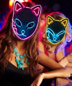 Luminous Line LED Cat Face Mask