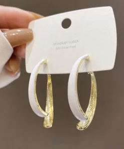 Cross Curved Earrings