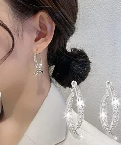 Cross Curved Earrings