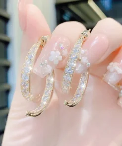 Cross Curved Earrings