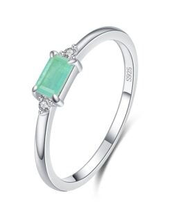 Raw Black Tourmaline 925 Silver Worry Ring