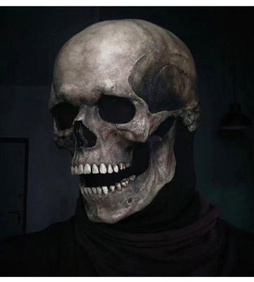 Creepy Halloween Human Skull Mask