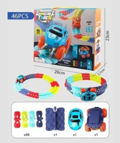 Changeable Track with LED Light-Up Race Car