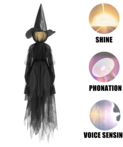 Voice Control Halloween Witch Decoration Light Set