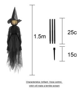 Voice Control Halloween Witch Decoration Light Set