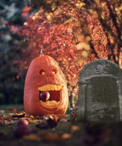 Foam Skeleton Halloween Tombstone