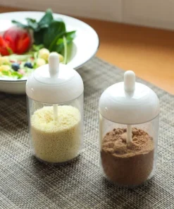 2 in 1 Sauce Seasoning Jar with Spoon