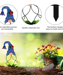 Metal Gnome Yard Sign