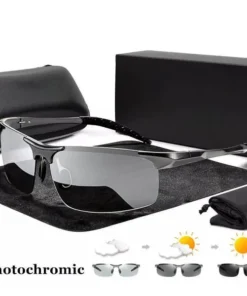 2022 Men's Photochromic Sunglasses with Anti-glare Polarized Lens