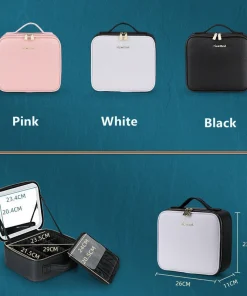 LED Light Makeup Storage Mirror