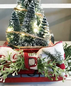 Red Farm Truck Christmas Centerpiece