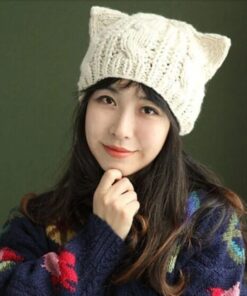3D Knitted Cat Ear Beanie Cap