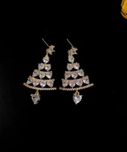 Shiny Christmas Tree Earrings