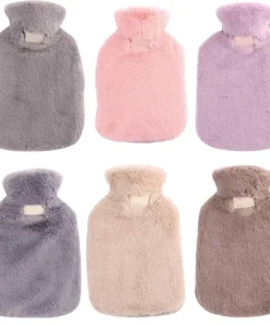Hot Water Bottle with Soft Fur Cover
