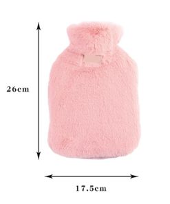 Hot Water Bottle with Soft Fur Cover