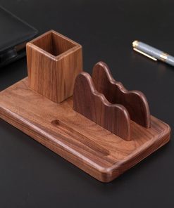 Desk Organizer Wood Pen Holder