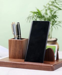 Desk Organizer Wood Pen Holder
