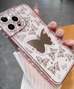 Butterfly Flash Diamond Case Cover For iPhone