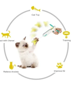 Interactive Cat Teaser Feather Wand